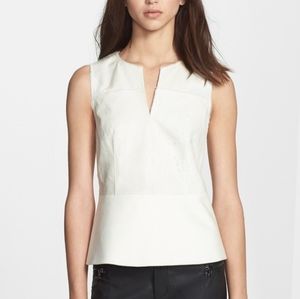 THEORY Etia Calf Hair Yoke Top